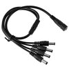 Generic 1 to 4 Way DC CCTV Power Splitter Cable Pigtail for CCTV Cameras DVR NVR LED Light Strip 5.5x2.1mm  50cm Image