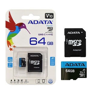 Adata Adata  64GB adata Premier Micro SDXC Card with SD Adapter, UHS-I Class 10 with Adaptor