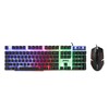 JEDEL LED Colour Changing Gaming Keyboard and Mouse - White Image