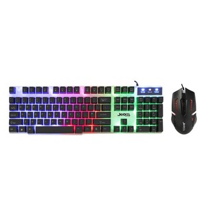 JEDEL JEDEL LED Colour Changing Gaming Keyboard and Mouse - White