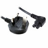Generic  Laptop Mains Lead Moulded C5 / Cloverleaf - Right Angled 1.8m Image