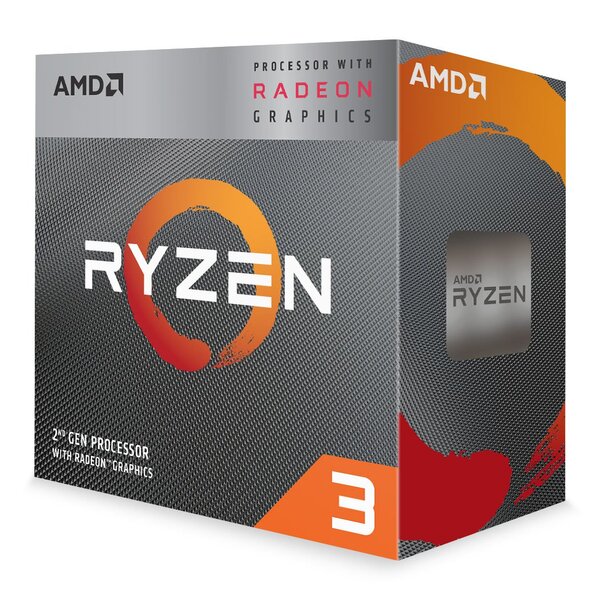 AMD  Ryzen 3 3200G Quad Core 4.0GHz (Socket AM4) APU with RX Vega 8 Graphics - Retail Boxed With Cooler