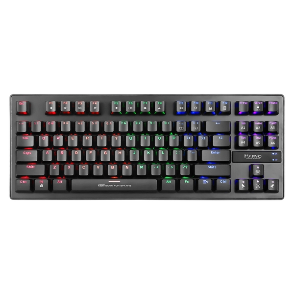 MARVO  Scorpion KG901 RGB LED Compact Gaming Keyboard with Mechanical Blue Switches