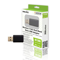 Addon Addon AC 1300Mbps Dual Band USB Nano Wireless Adaptor