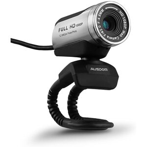 AUSDOM AUSDOM  12.0M 720P/1080P HD USB Webcam with Microphone for Laptop / Desktop / Skype / MSN, Auto Exposure, Digital Zoom, Clip-On + Freestanding
