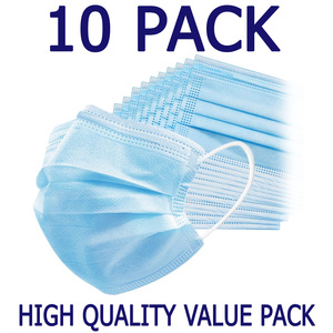 Generic Generic  10 Pack Value Disposable 3 ply Face Mask
