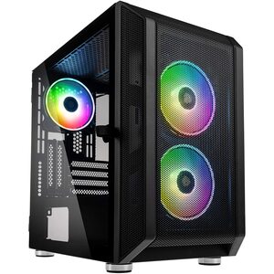 Kolink Kolink  Citadel Micro ATX Gaming Case - Black Mesh Front with RGB Fans - Tempered Glass