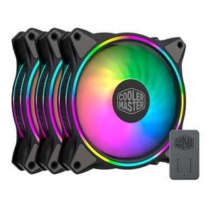 Coolermaster CoolerMaster Masterfan MF120 Halo Addressable RGB 3 Fan Pack With ARGB Controller