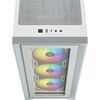 Corsair CC-9011205-WW iCUE 4000X RGB White Mid Tower Gaming Case - White USB 3.0 - EX DISPLAY REDUCED Image