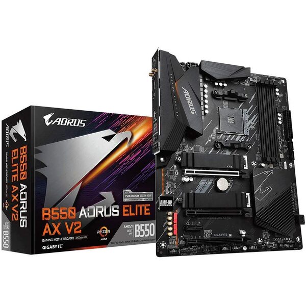 Gigabyte  AMD Ryzen B550 AORUS ELITE AX V2 AM4 PCIe 4.0 ATX Motherboard - Black Friday Special Offer