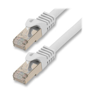 Falcon Value Falcon Value  0.50 Meter White CAT8 Ethernet Network Patch Cable 40Gbps LAN SSPT Gigabit