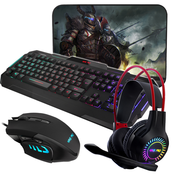 Sumvision Kane Pro Edition 4in1 Gaming Kit Chaos Pack 2, Keyboard, mouse, headset and Mouse Mat