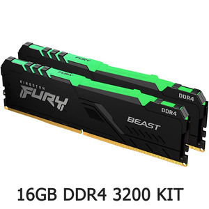 Kingston Kingston KF432C16BBAK2/16 16GB FURY Beast RGB (2x8GB) 3200MHz DDR4 CL16 Desktop Memory Kit of 2 - SPECIAL OFFER