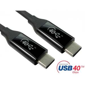 Generic 1M Certified USB4 40Gbps 100W USB Type C Cable - Retail Packaging