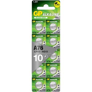 GP Batteries GP Batteries  Alkaline Button Batteries, 10x battery pack