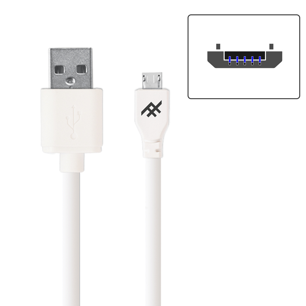 2 Meter USB A Male To USB Micro B Male Cable – Standard Data Sync & Charge Cord