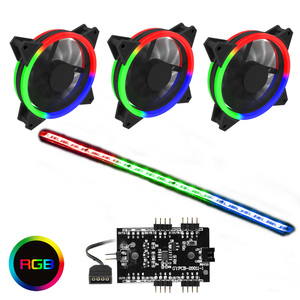 GameMax GameMax RGB Kit 3x Velocity Fans 1x Viper Strip 1x Hub 4pin Sync Brown Box - Special Offer