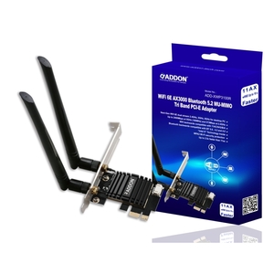 Addon Addon WiiFi 6E AX3000 Bluetooth 5.2 MUMIMO Tri Band PCI-E Adapter