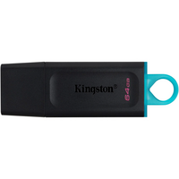 Kingston Kingston  64GB USB 3.2 Gen1 Memory Pen, DataTraveler Exodia, Cap, Key Ring - Black Friday Special Offer