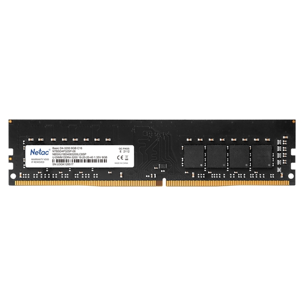 Netac  Netac 8GB No Heatsink (1 x 8GB) DDR4 3200MHz DIMM System Memory