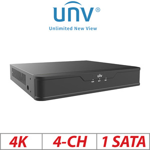 UNIVIEW UNIVIEW 4K 4-CH UNIVIEW POE 1-SATA HD CCTV NVR WITH VIDEO CONTENT ANALYSIS ULTRA 265/H.265/H.264