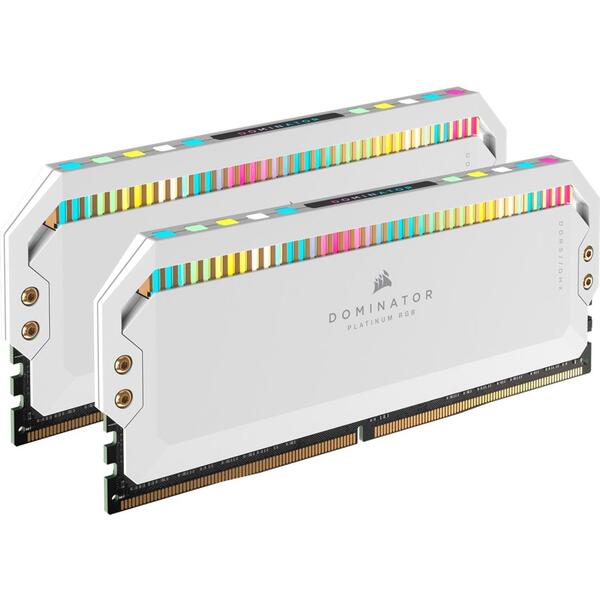 Corsair DOMINATOR PLATINUM RGB 32GB (2X 16GB) 5600MHZ DDR5 RAM - WHITE - TESTED OPEN BOX CUSTOMER RETURN - REDUCED