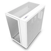 NZXT H9 Flow White Mid Tower  PC Gaming Case - White - EX DISPLAY, Tiny Mark on Glass, (See Images) Image