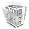 NZXT H9 Flow White Mid Tower  PC Gaming Case - White - EX DISPLAY, Tiny Mark on Glass, (See Images) Image