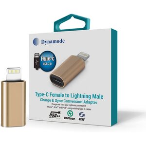 Dynamode Dynamode USB Type C Female to Lightning (tm) Male Sync Charge Adapter