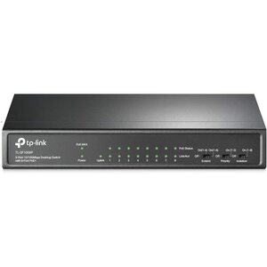 TP-LINK TP-LINK 10/100Mbps POE Desktop Switch, 9 port with 8-Port PoE, Steel Case