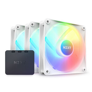 NZXT NZXT F120 RGB Core 120mm PWM Fan 3 Pack with Controller White - Black Friday Special Offer