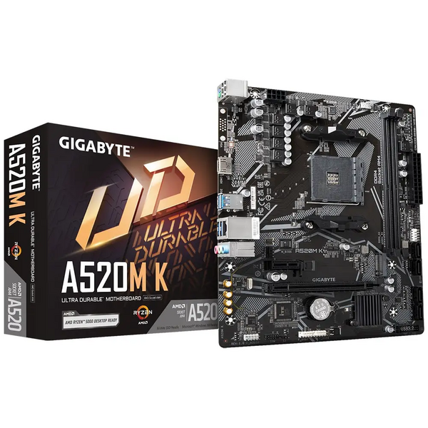 Gigabyte  AMD A520 K V2 (Socket AM4) RYZEN DDR4 Micro ATX Motherboard