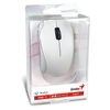 Genius White Wireless Mouse, 2.4 GHz with USB Pico Receiver, Adjustable DPI levels up to 1200 DPI, 3 Button with Scroll Wheel, Ambidextrous Design, White Image