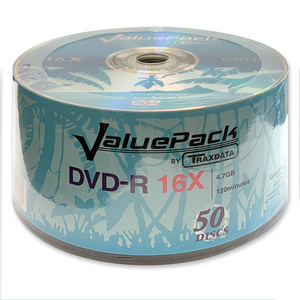 Traxdata Traxdata Valuepack DVD-R Blue Edtition 16x By Traxdata (50 pack)